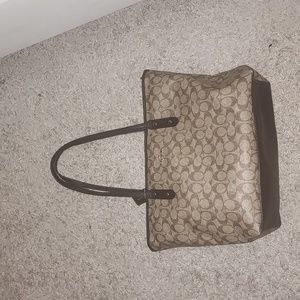 Coach Signature Canvas City Tote in Brown